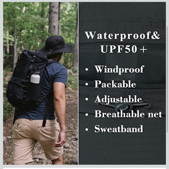 Unisex Sporty Camping Hiking Fishing light Gray Outdoor Safari Hat - Picture 3 of 13